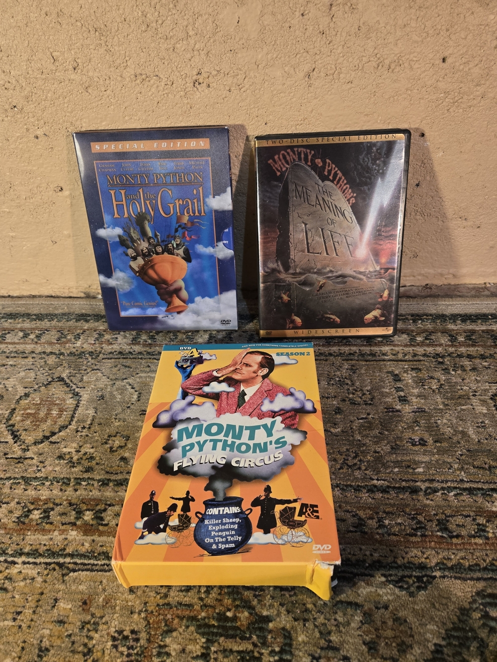 Monty Python DVD lot Flying Circus And 2 Movies Life Of Brian And Holy Grail